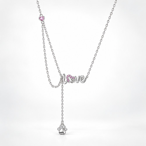 Silberfarbene damen halskette - damen,