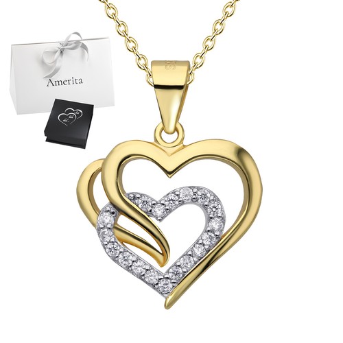 Herzkette 925 silber halskette - 925,